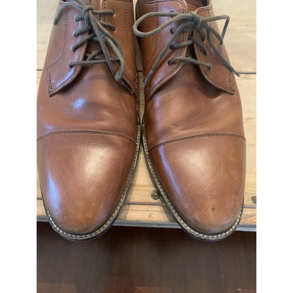 Cole Haan Lenox Hill C11632 Oxfords Men's 8.5 Brown Cap Toe Leather‎ Dress Shoes